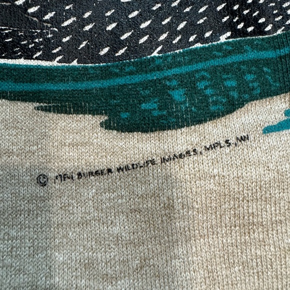 Vintage 1984 Russell Made in USA Burger wildlife art print sweatshirt - Picture 10 of 16